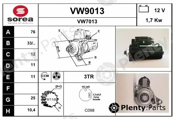 Snra VW9013 — Starter
