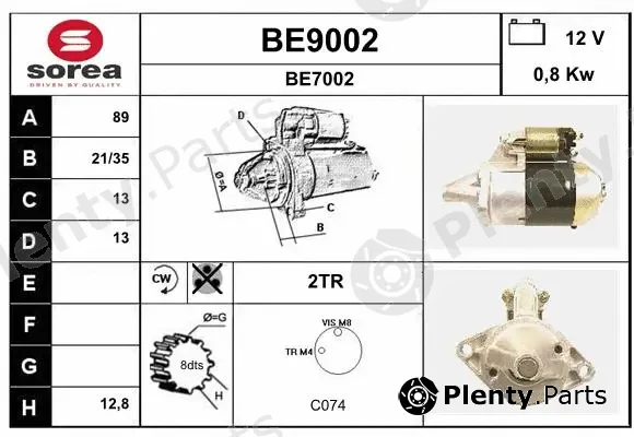 Snra BE9002 — Starter