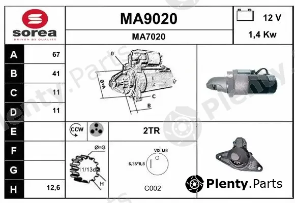 Snra MA9020 — Starter