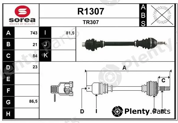 Snra R1307 — Drive Shaft