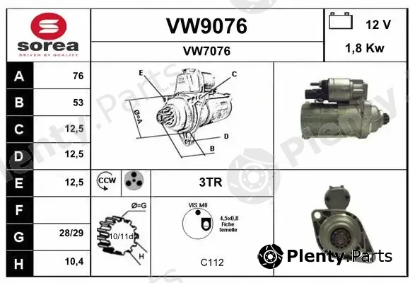 Snra VW9076 — Starter