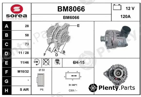 Snra BM8066 — Alternator