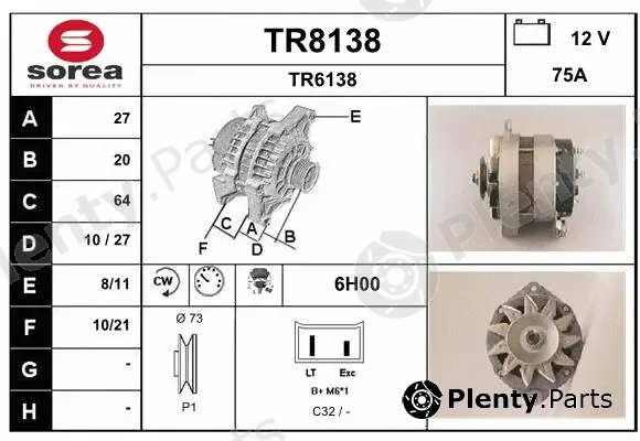Snra TR8138 — Alternator