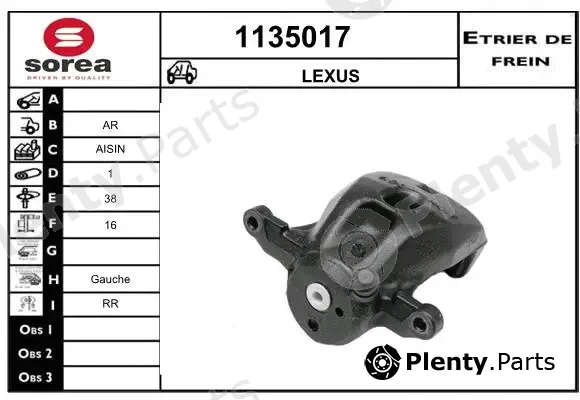 Snra 1135017 — Brake Caliper