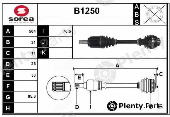 Snra B1250 — Drive Shaft