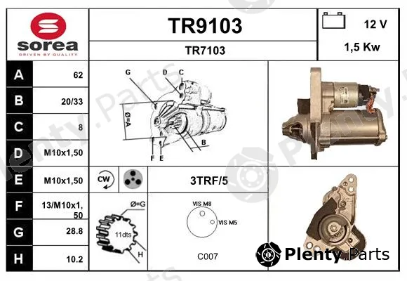 Snra TR9103 — Starter
