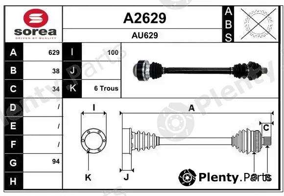 Snra A2629 — Drive Shaft