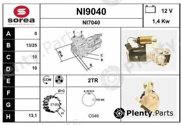 Snra NI9040 — Starter