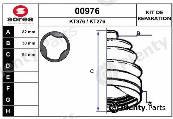 Snra 00976 — Bellow Kit, drive shaft