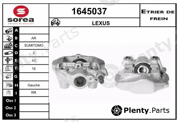 Snra 1645037 — Brake Caliper