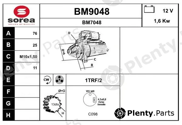 Snra BM9048 — Starter