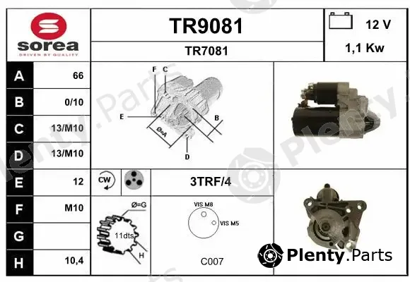 Snra TR9081 — Starter
