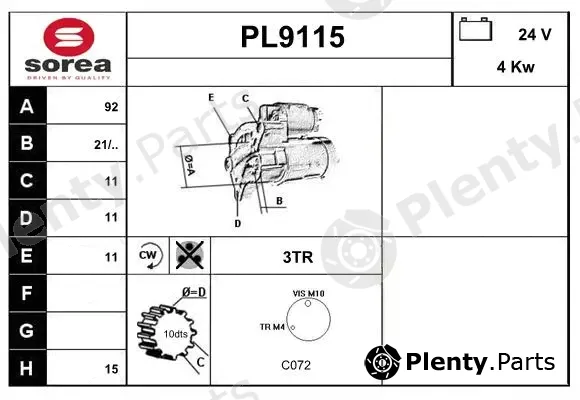 Snra PL9115 — Starter