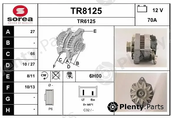 Snra TR8125 — Alternator