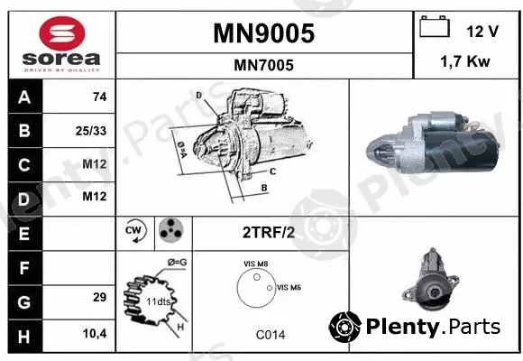 Snra MN9005 — Starter