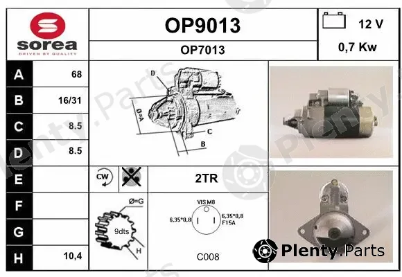 Snra OP9013 — Starter