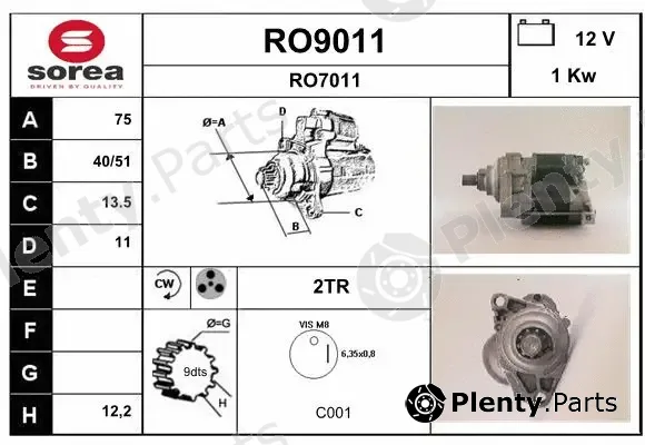 Snra RO9011 — Starter