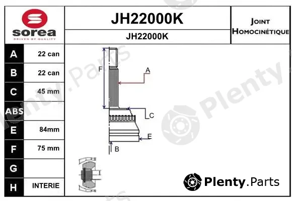 Snra JH22000K — Joint Kit, drive shaft
