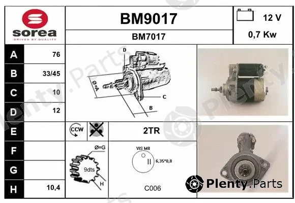 Snra BM9017 — Starter