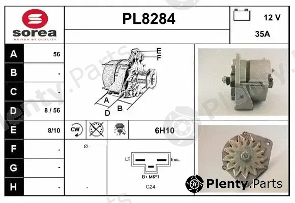 Snra PL8284 — Alternator