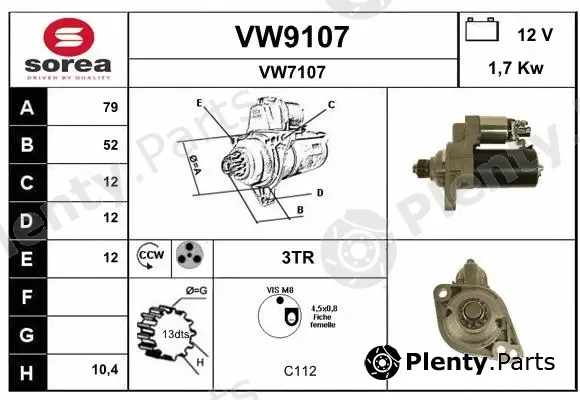 Snra VW9107 — Starter