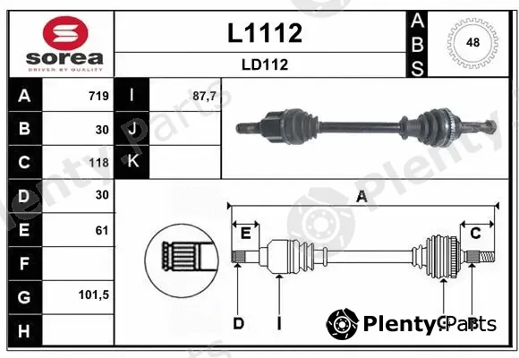 Snra L1112 — Drive Shaft