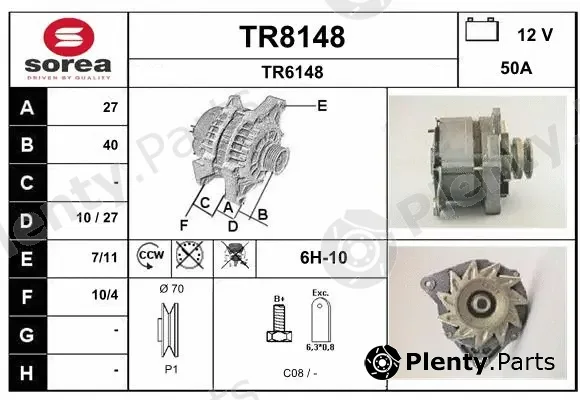 Snra TR8148 — Alternator
