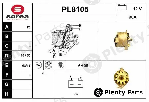 Snra PL8105 — Alternator