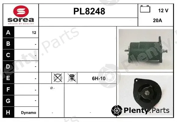 Snra PL8248 — Alternator