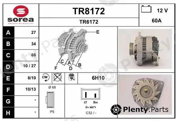 Snra TR8172 — Alternator