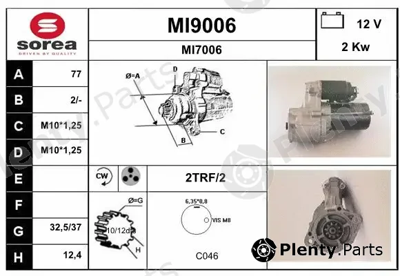 Snra MI9006 — Starter