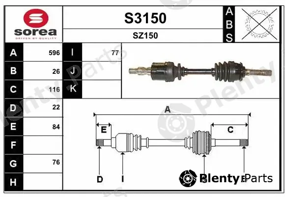 Snra S3150 — Drive Shaft