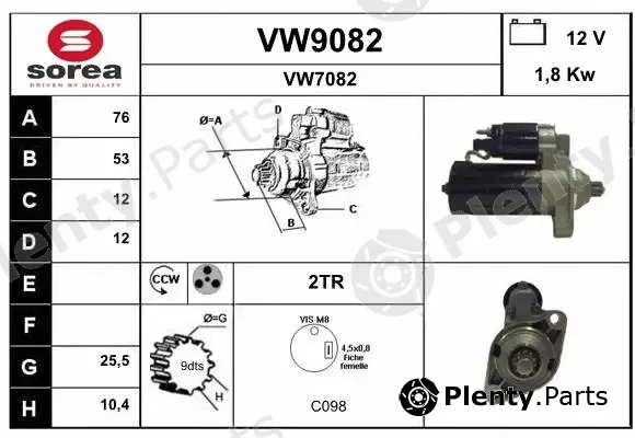 Snra VW9082 — Starter
