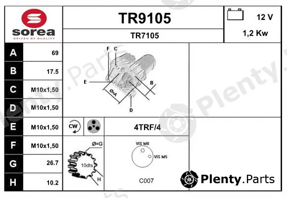 Snra TR9105 — Starter