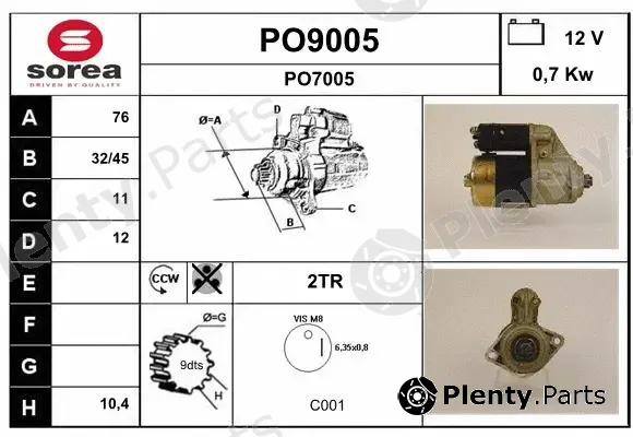 Snra PO9005 — Starter