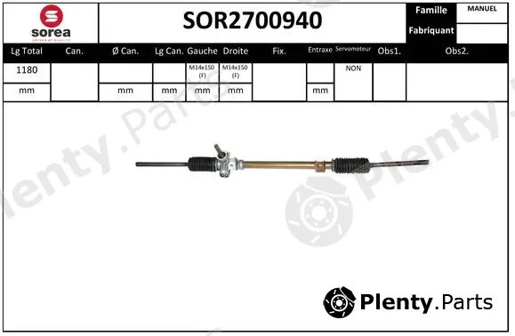 Snra SOR2700940 — Steering Gear