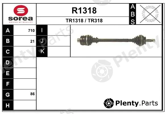 Snra R1318 — Drive Shaft