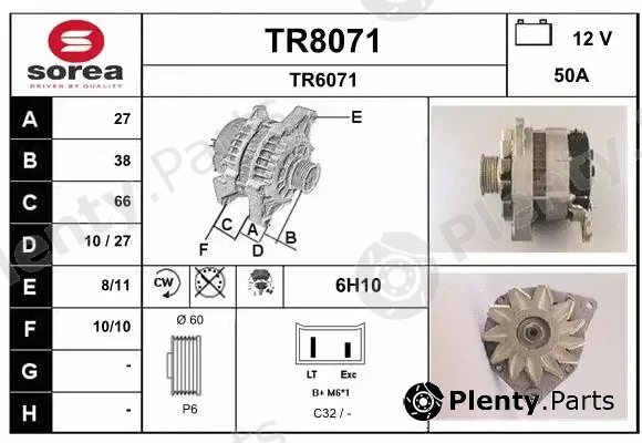 Snra TR8071 — Alternator