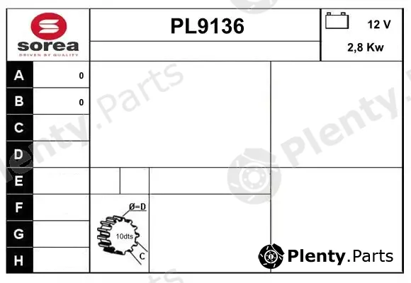 Snra PL9136 — Starter