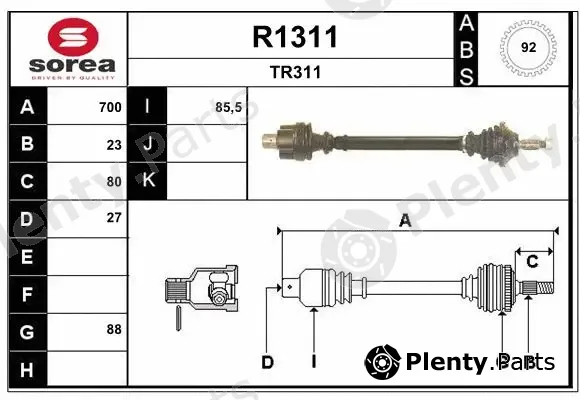 Snra R1311 — Drive Shaft