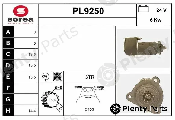 Snra PL9250 — Starter