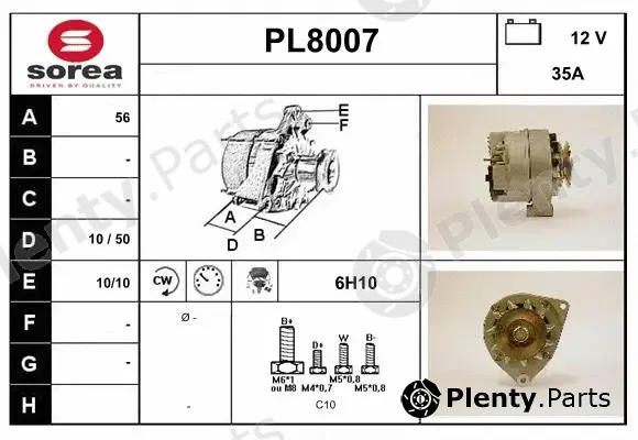 Snra PL8007 — Alternator