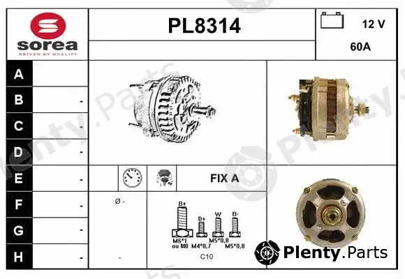 Snra PL8314 — Alternator