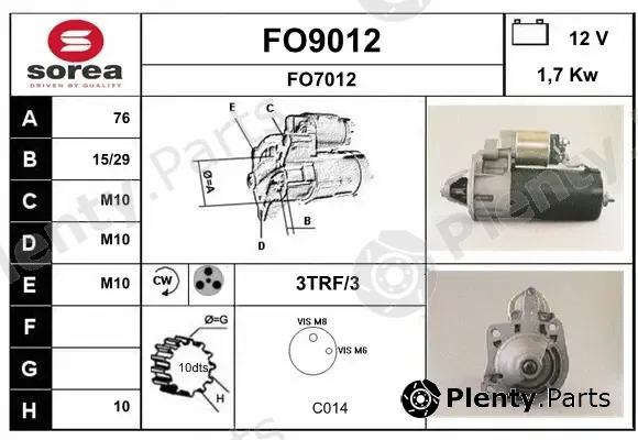 Snra FO9012 — Starter