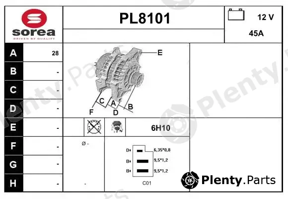 Snra PL8101 — Alternator
