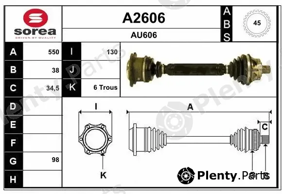 Snra A2606 — Drive Shaft