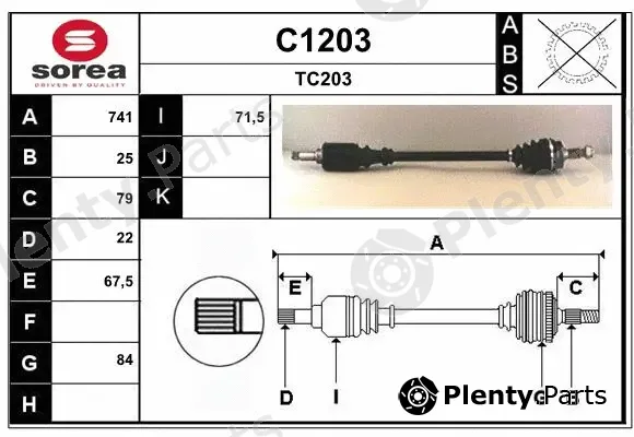 Snra C1203 — Drive Shaft