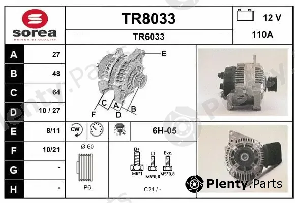 Snra TR8033 — Alternator