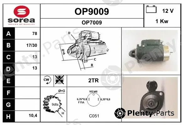 Snra OP9009 — Starter