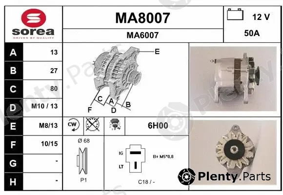 Snra MA8007 — Alternator